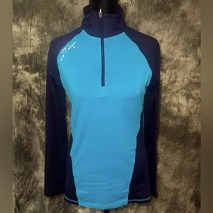 Champion long sleeve three quarter zip running size XS